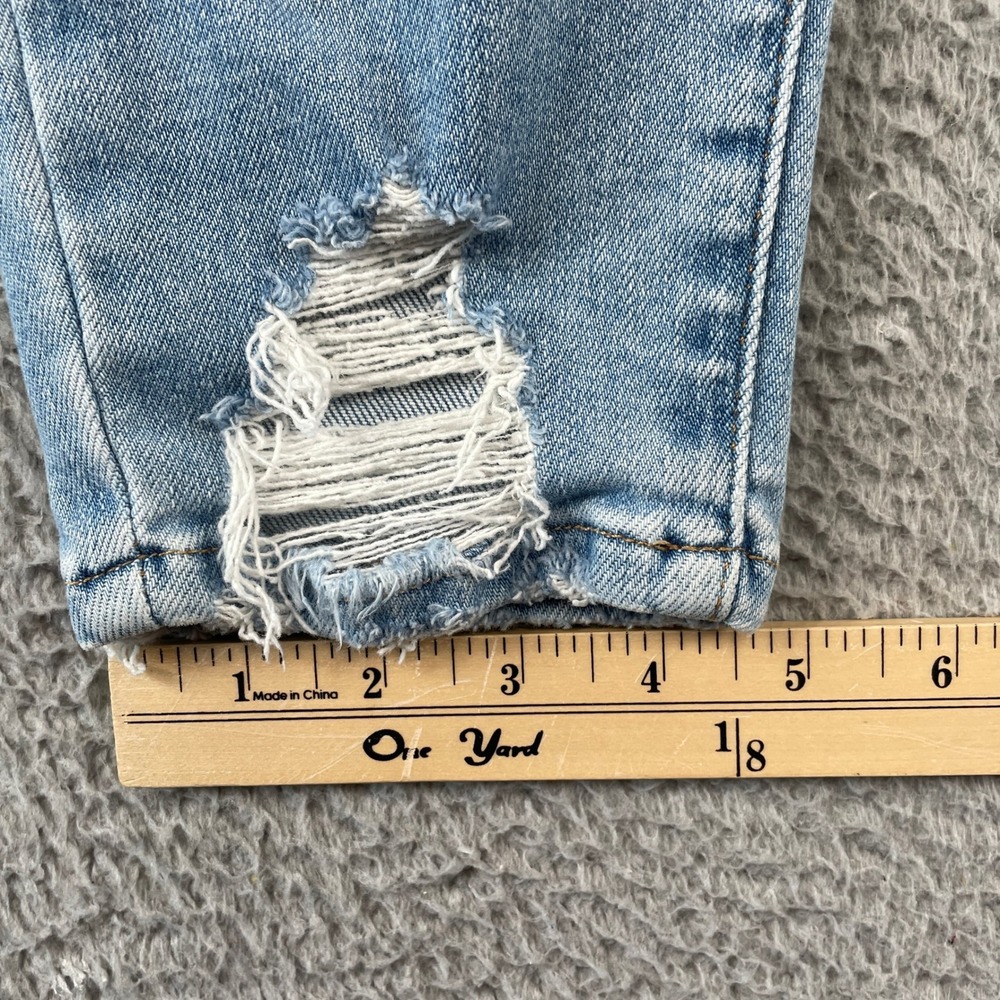 Good American Jeans Womens 8/29 Blue Good Legs Clean Hem Distressed Skinny Denim - Picture 6 of 9